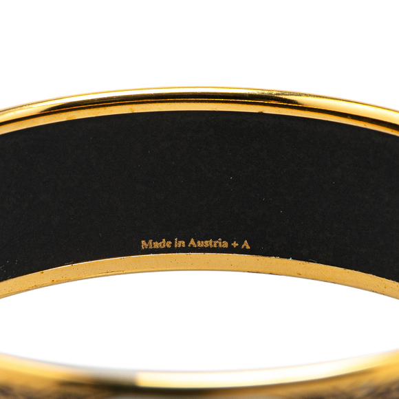 Pre-Loved Hermes Wide Grand Apparat Enamel Bangle 65 - Picture 5 of 5